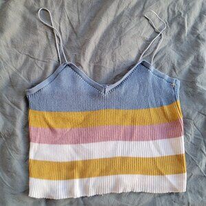 Pinklicious Women’s Sweater Knit Spaghetti Strap Tank Top Size M